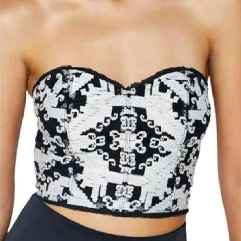 Ecote Embroidered Bustier Top